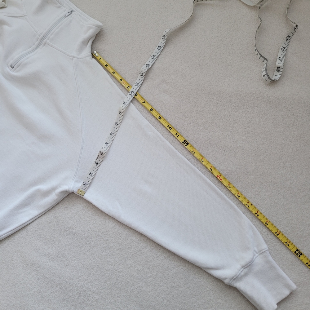 Sport 1/4 Zip Mock Neck Wide Sweatshirt EUC Women's Medium White | SKYR - Picture 3 of 9